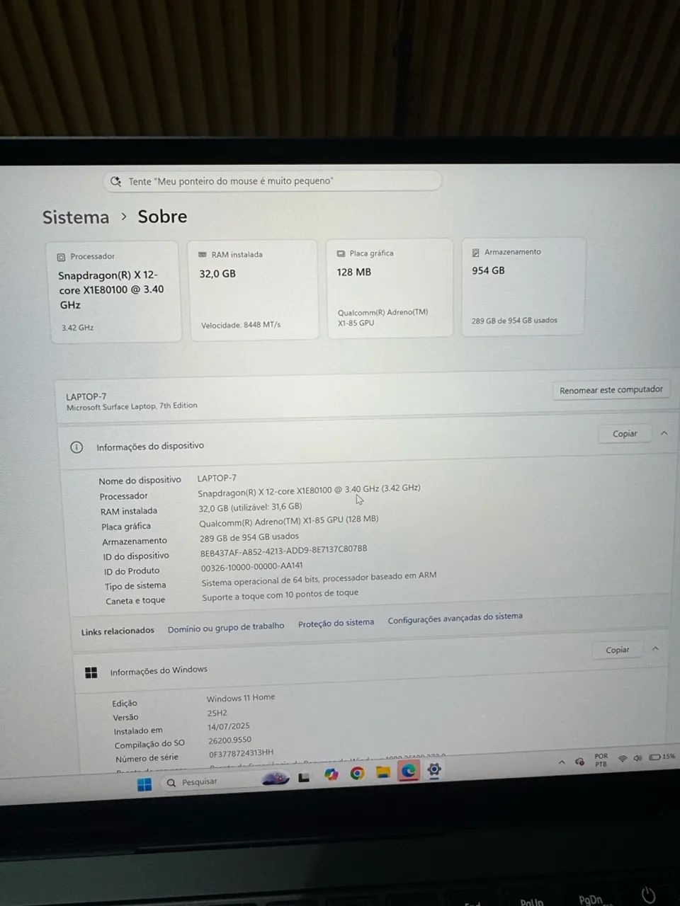 Surface Laptop 7 7thd 32G RAM DDR5 - Foto 5