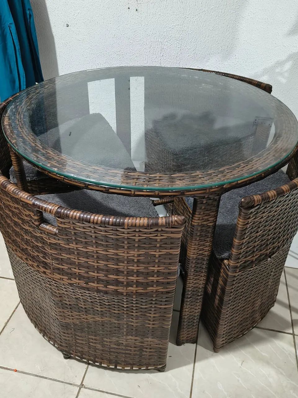 Conjunto mesa pizza em fibra - Foto 3