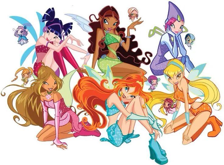 Convite digital interativo com cliques Winx