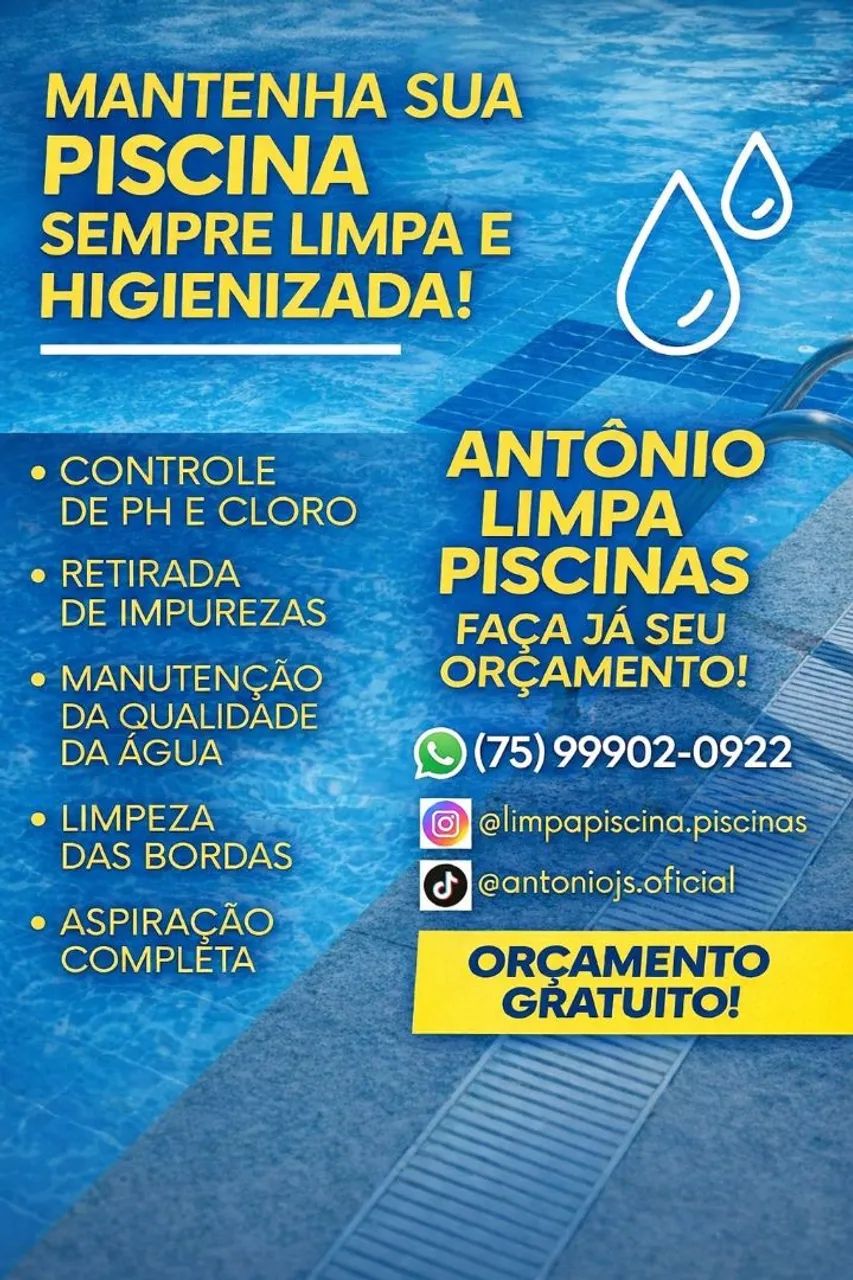 Piscineiro. Limpeza de piscinas 