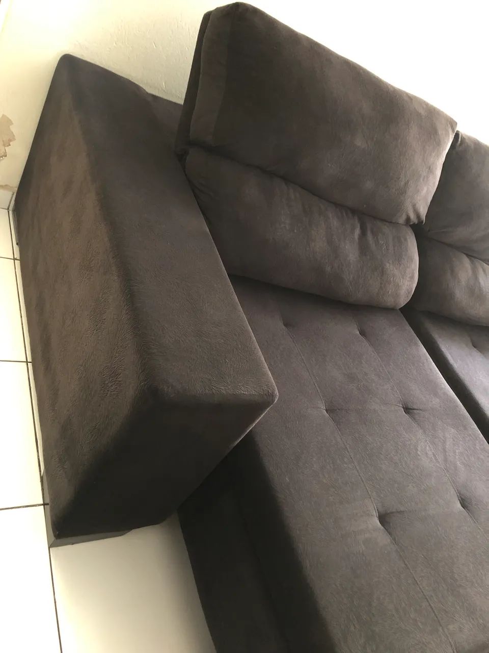 Sofá retrátil preto 2,40m  - Foto 2