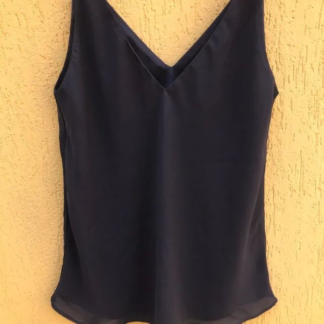 Blusa De Alcinhas Azul Marinho Da Cortelle - Foto 3
