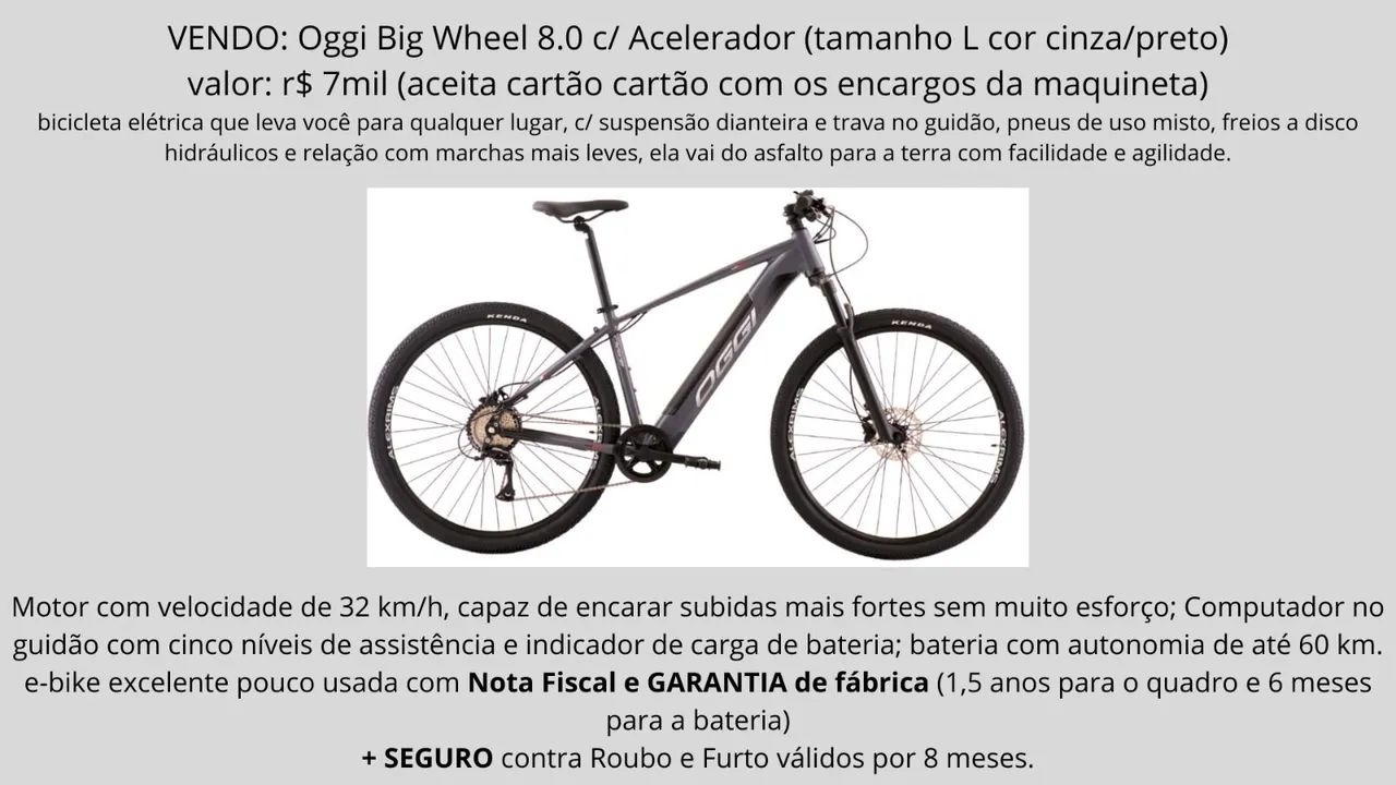 Bike elétrica nova 