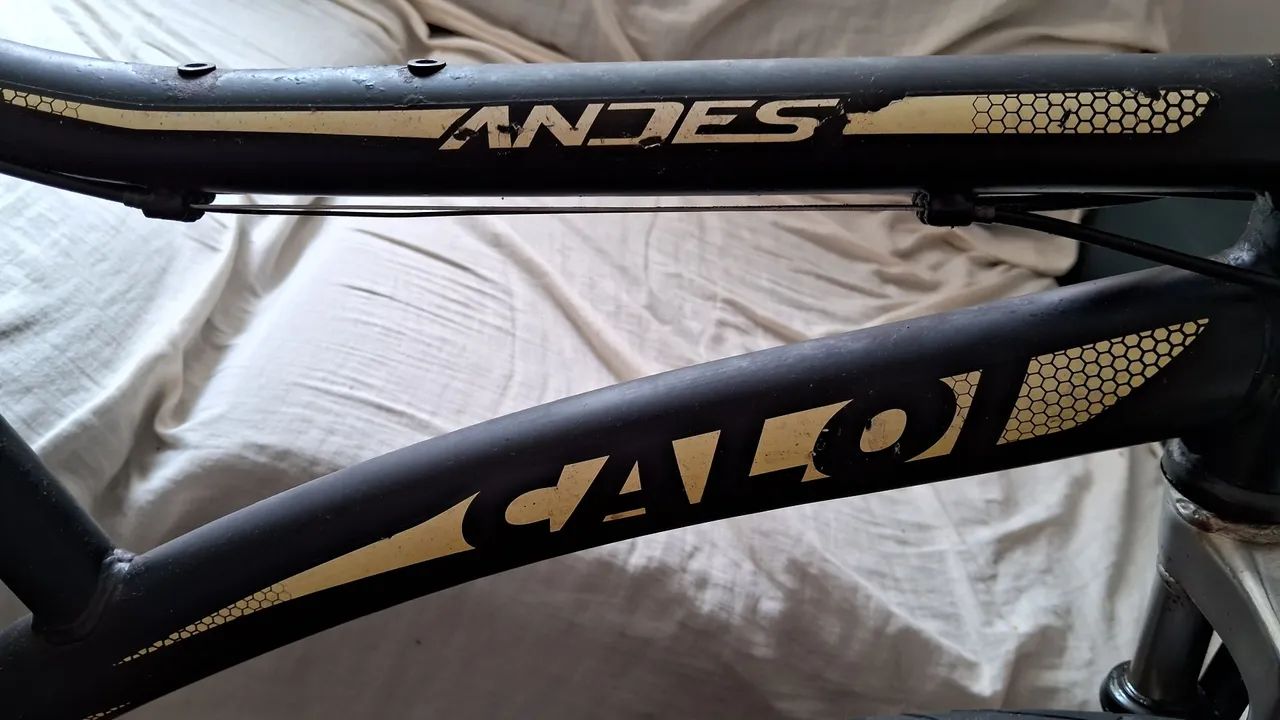 Bicicleta aro 26.Andes,pneus bons,raio duplo na traseira, rolamento, suspensão dianteira. - Foto 5