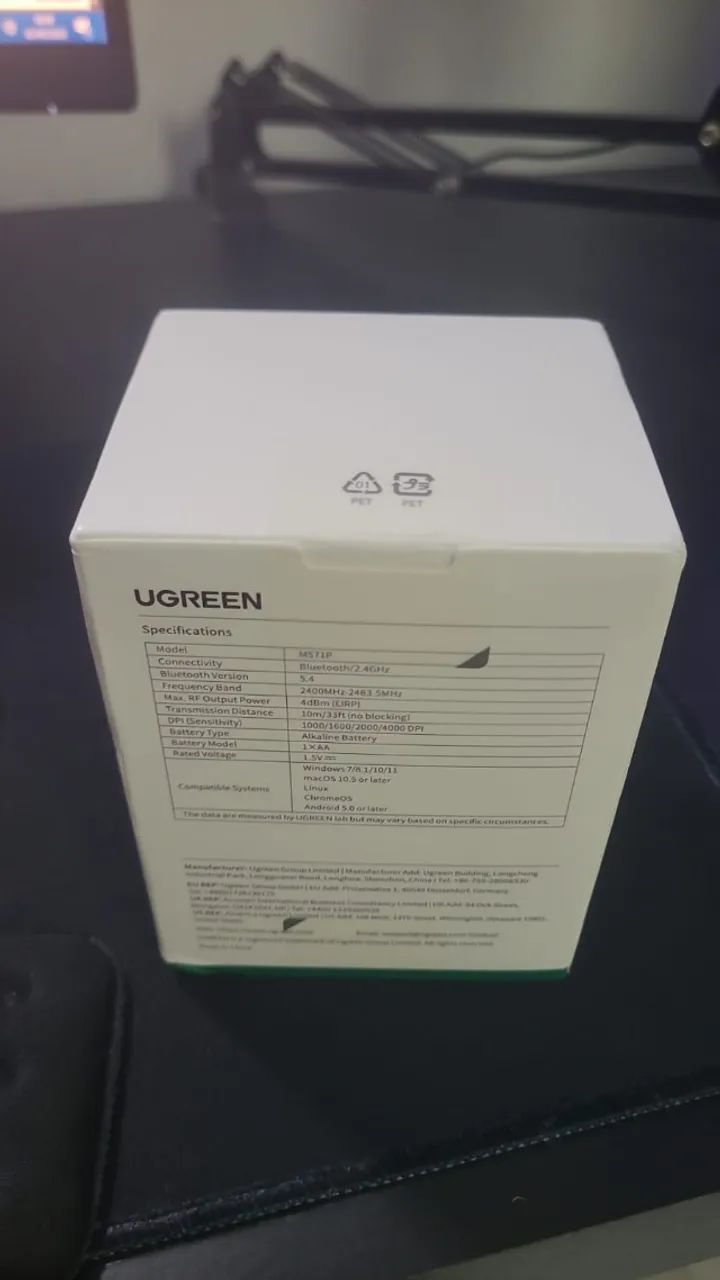 Mouse Vertical Ugreen Rosa BLUETOOTH e 2.4G - M571P  - Foto 3