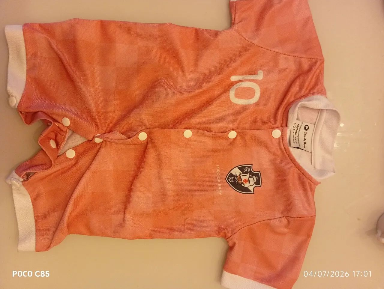 Roupa de bebê do Vasco 