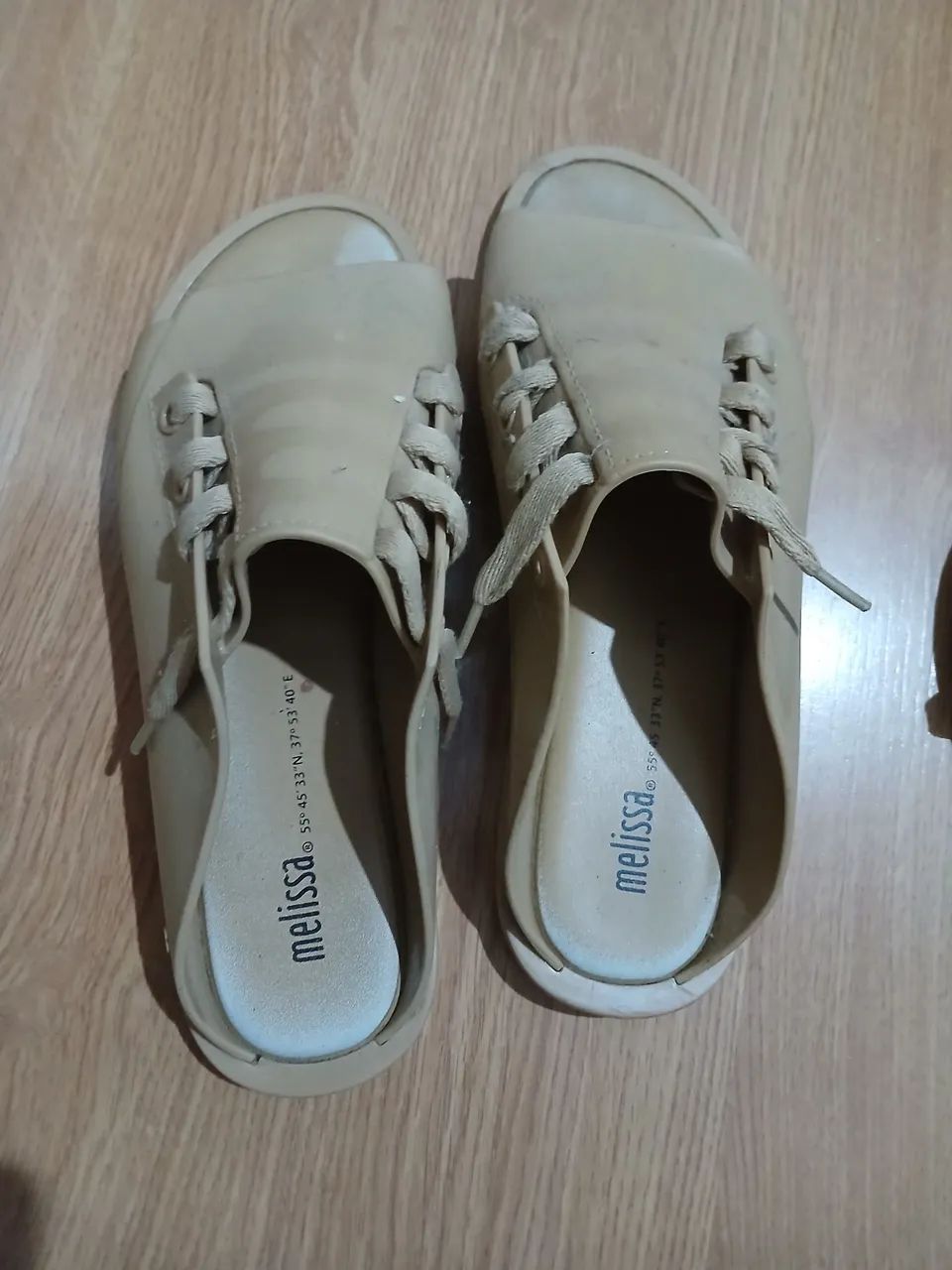 Sandália Mule Melissa Original Bege com Cadarço