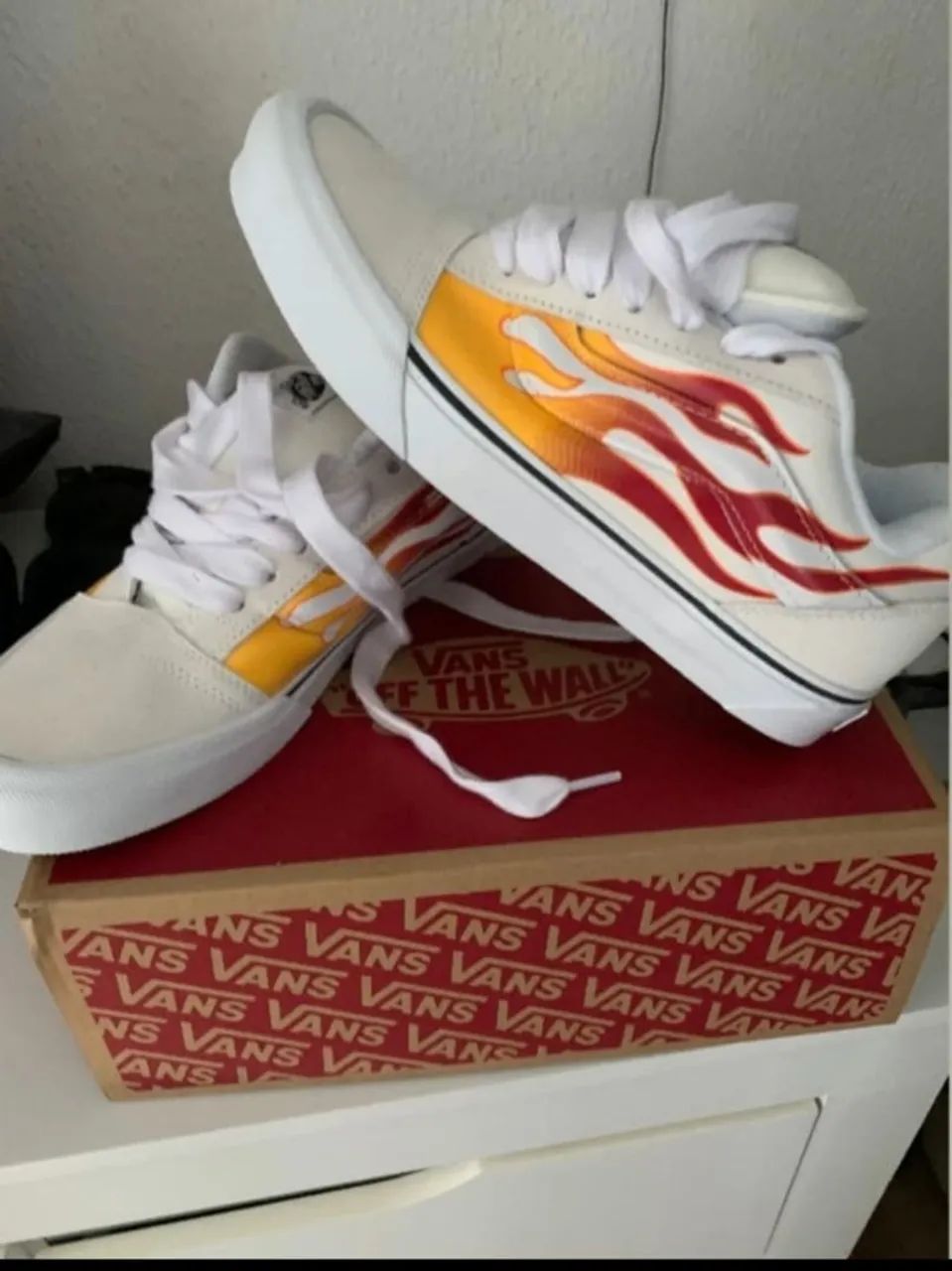  Frente Grátis  Vans knu skool flame cream, Num 40 - Foto 5