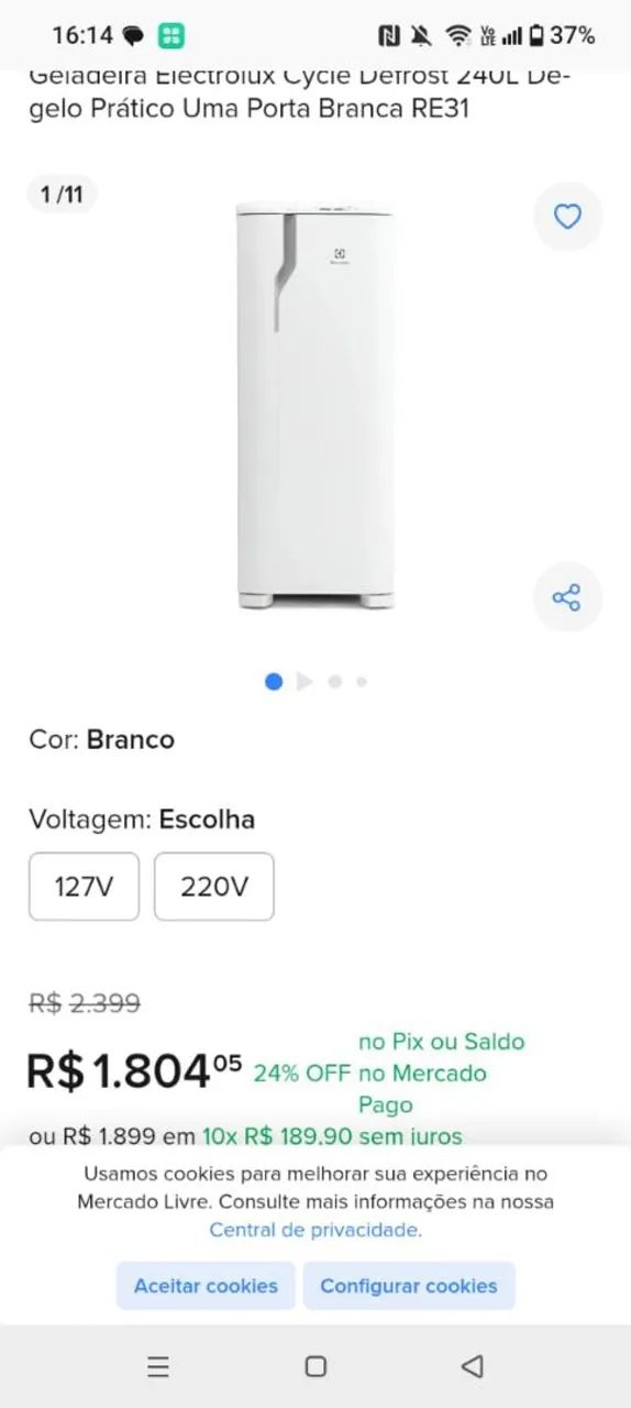 Geladeira nova