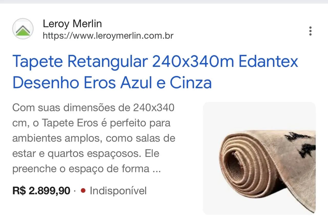 Tapete Retangular 240x340m Edantex  leroy - Foto 5