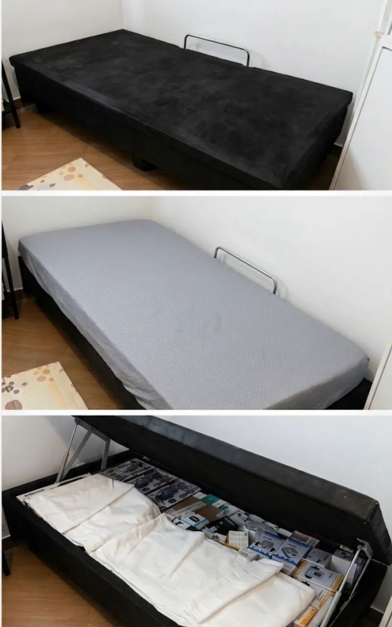 Cama Ortobom com bau +colchão em excelente estado - Foto 2