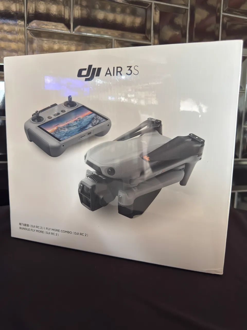 DRONE DJI AIR 3s COMBO FLY MORE- NOVO/LACRADO