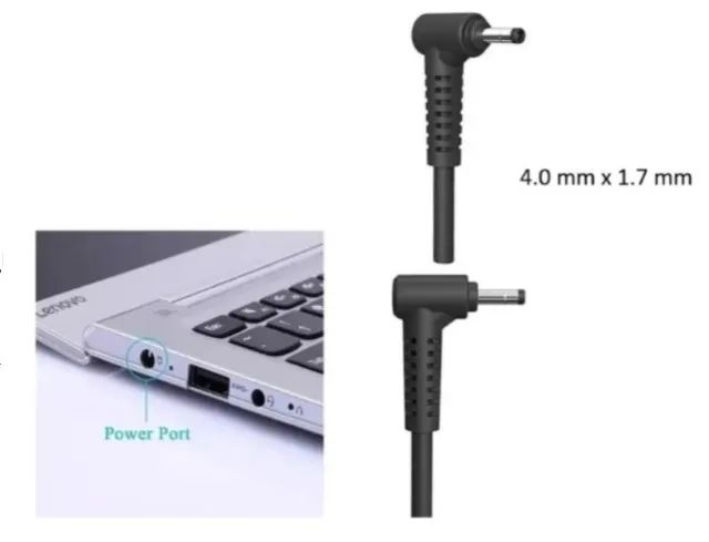 Carregador Notebook  Pino Fino Lenovo 20v 2.25a 45w 4mm x 1.7mm - Foto 3