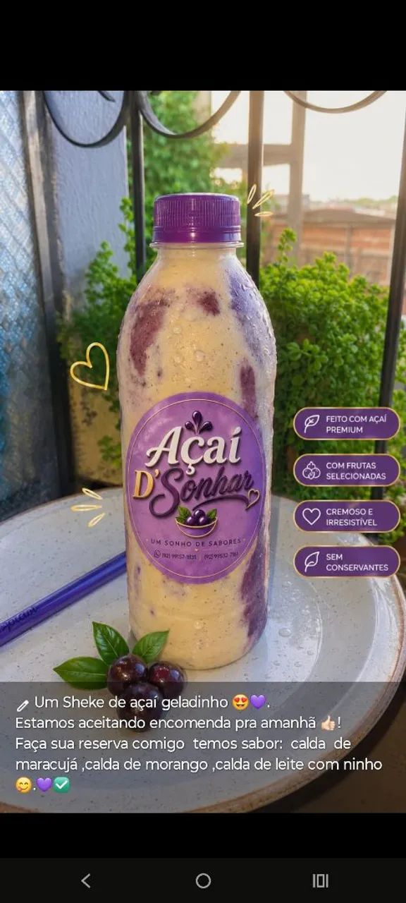 Açaí na garrafinha 15,00 - Foto 3