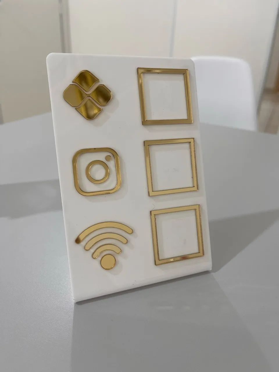 Plaquinha pix e Wi-Fi em acrílico  - Foto 2