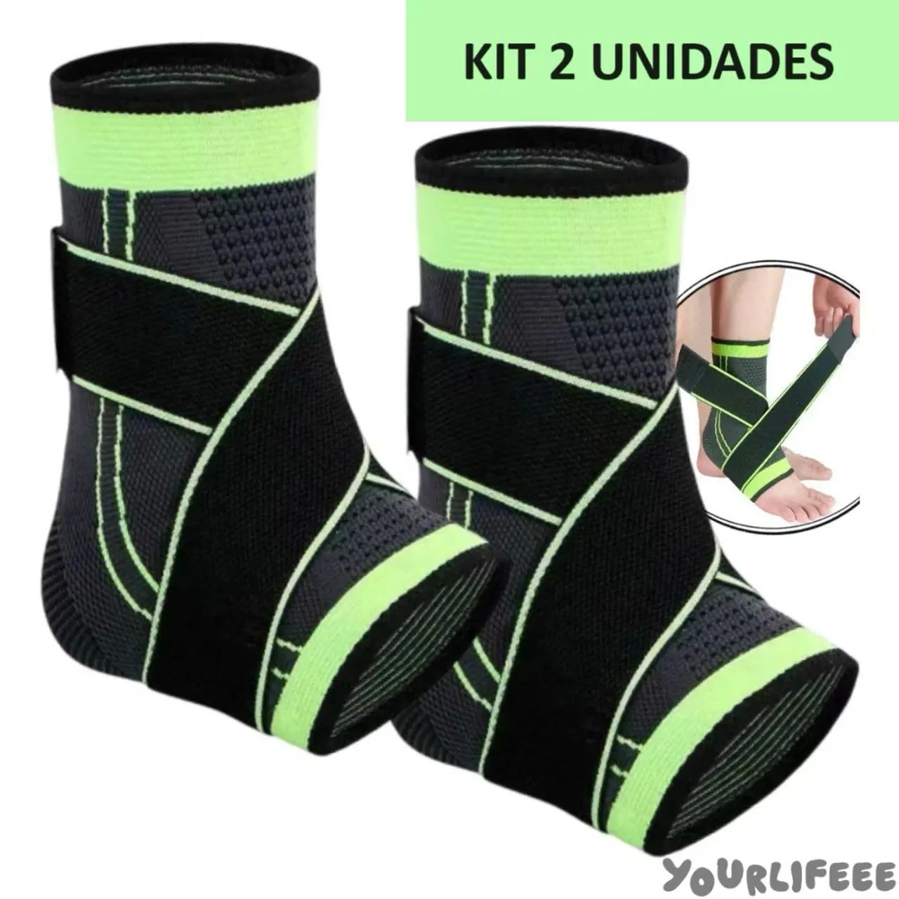 Kit 2 tornozeleiras ortopédicas 