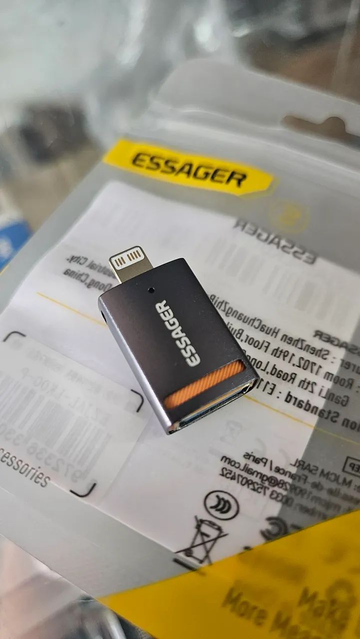 Adaptador usb otg para lightning essager