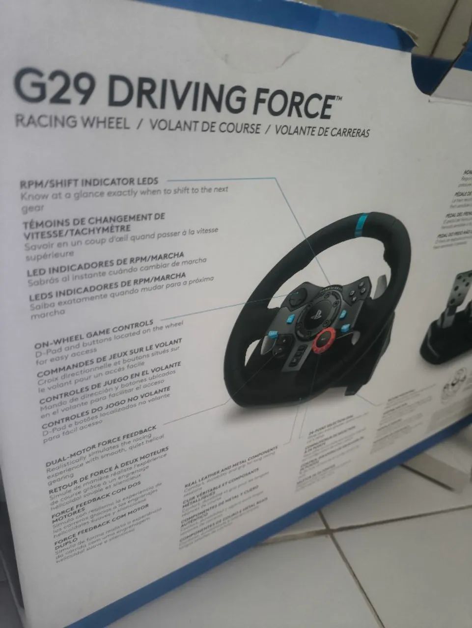 Volante gamer G29 Logitech com pedais - Foto 5