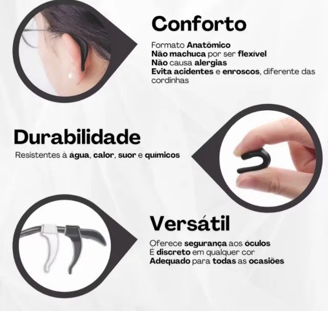 Par de trava pra óculos de silicone  - Foto 5