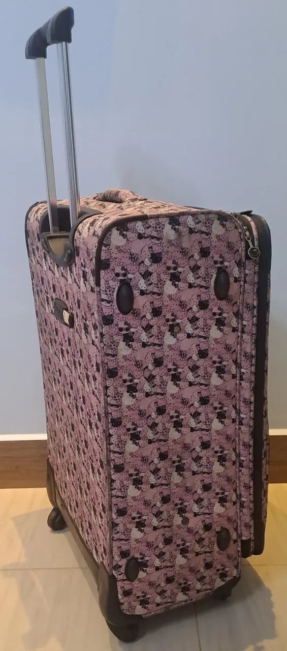 Mala de Viagem Hello Kitty Rosa Tamanho G (32 Kg) - Foto 3