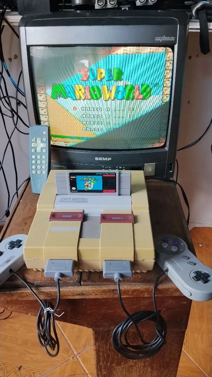 Super Nintendo+tv semp de 14 polegadas 