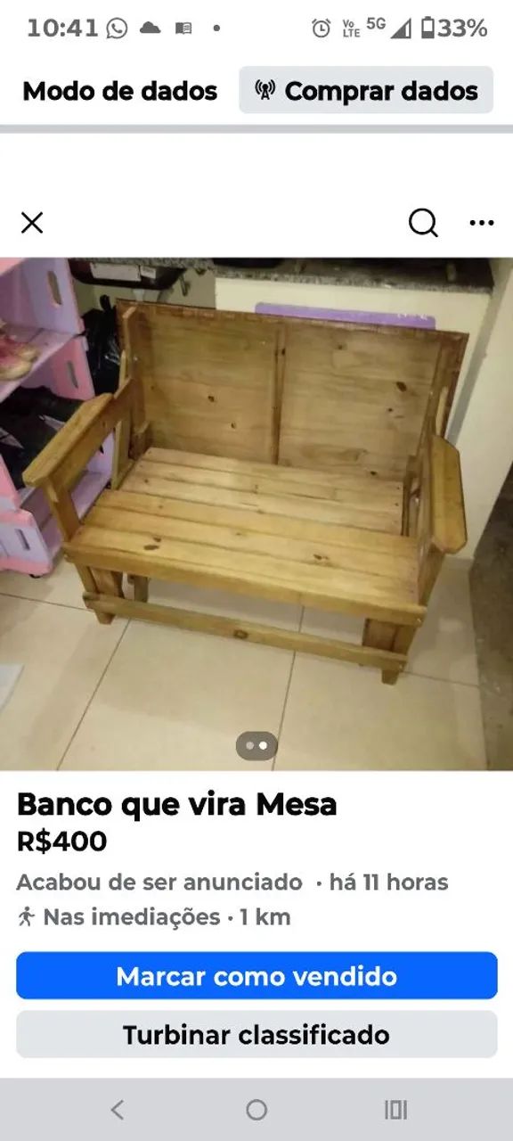 Banco piquenique 