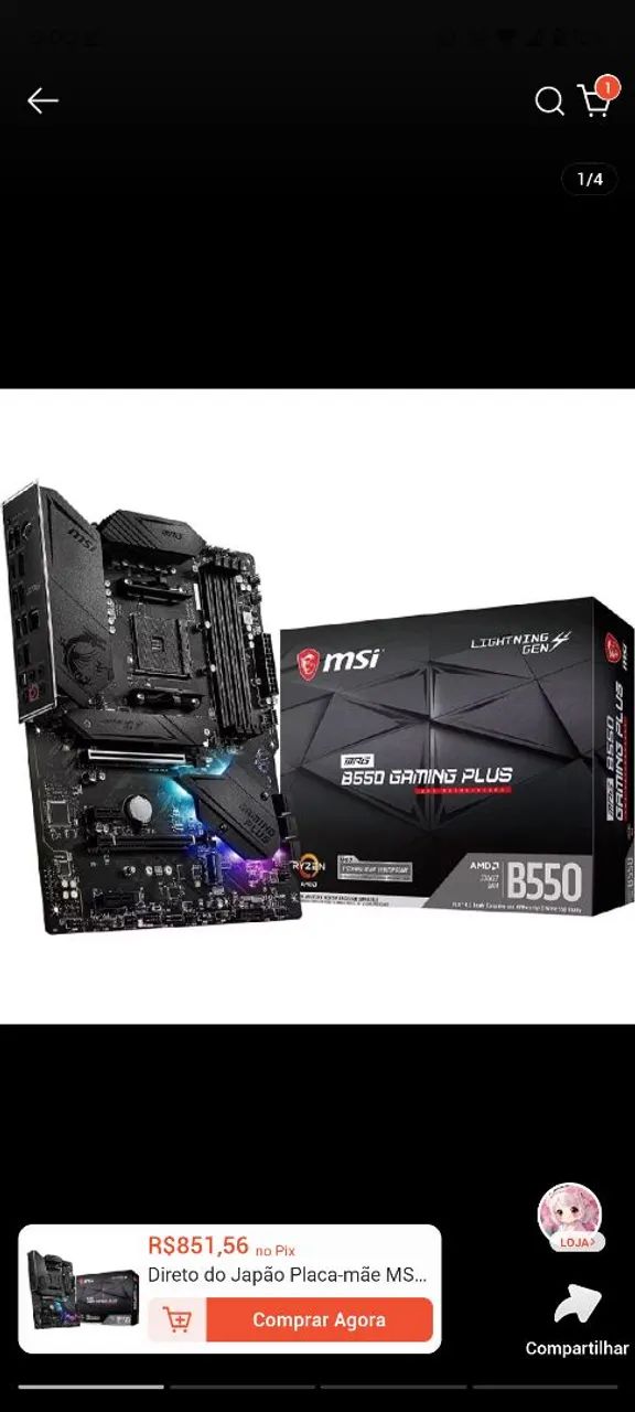 Ryzen 5 5500x3d + B550m gaming plus am4 - Foto 2