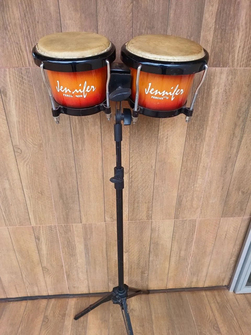 Bongô percussão com suporte  - Foto 4