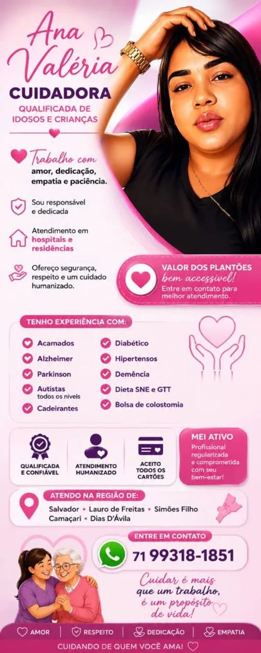 CUIDADORA DE ISOSOS E CRIANÇAS 