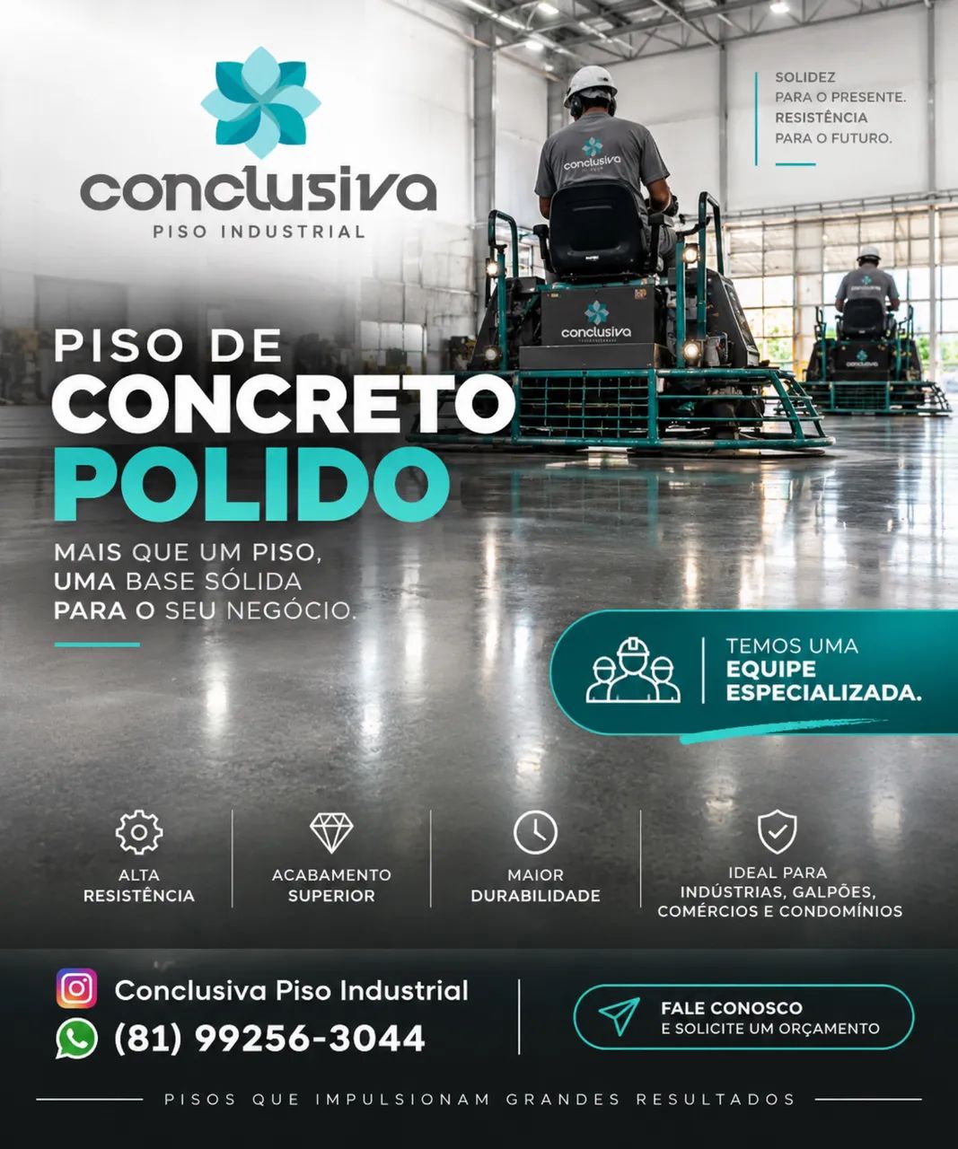 Piso de concreto polido. - Foto 2