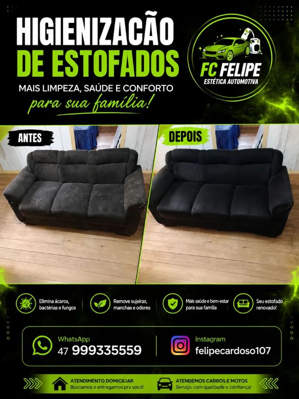 FC Felipe higienização de sofa e colchão  - Foto 2