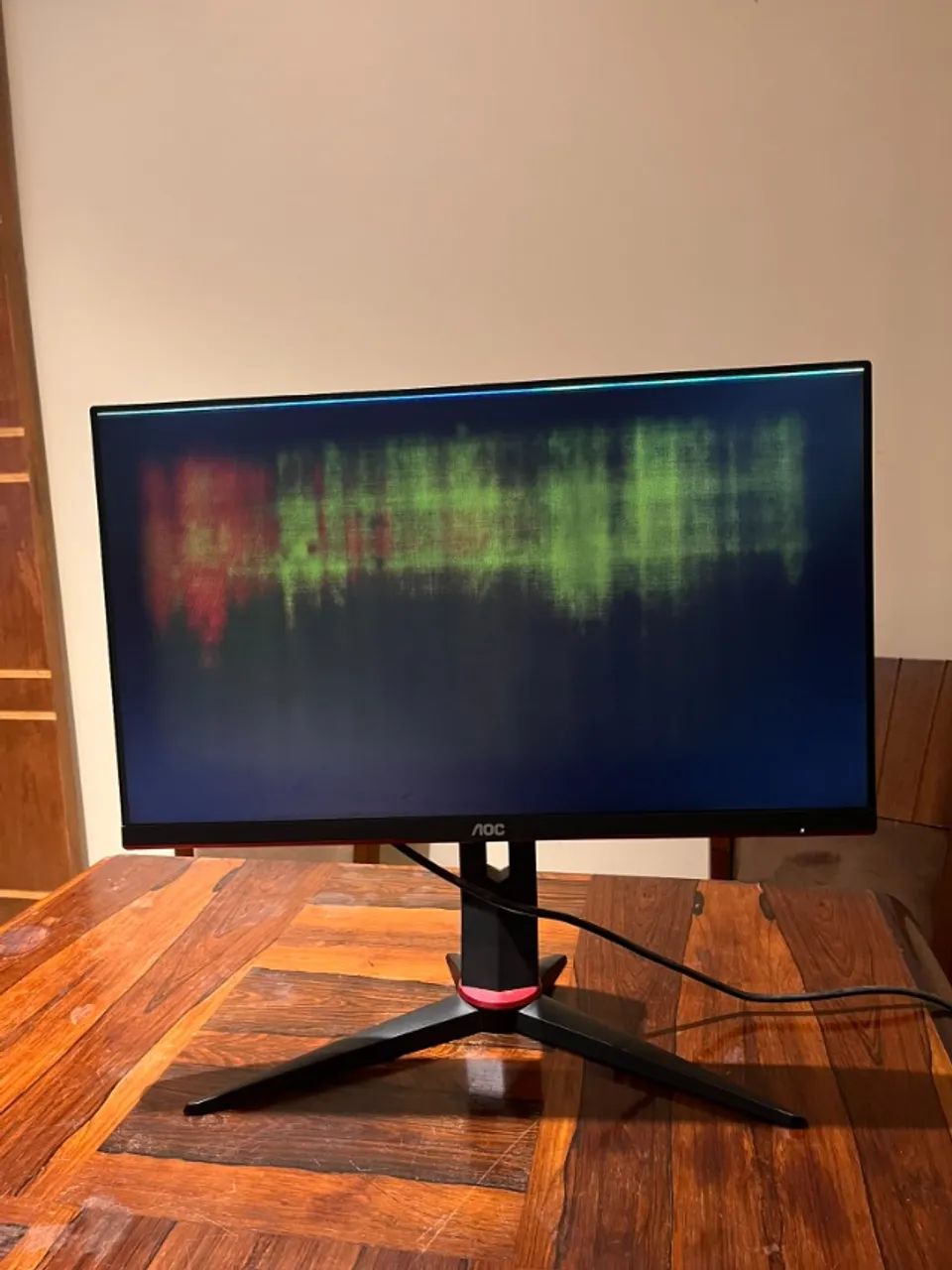 Monitor AOC Hero 24G2/BK - Tela Quebrada