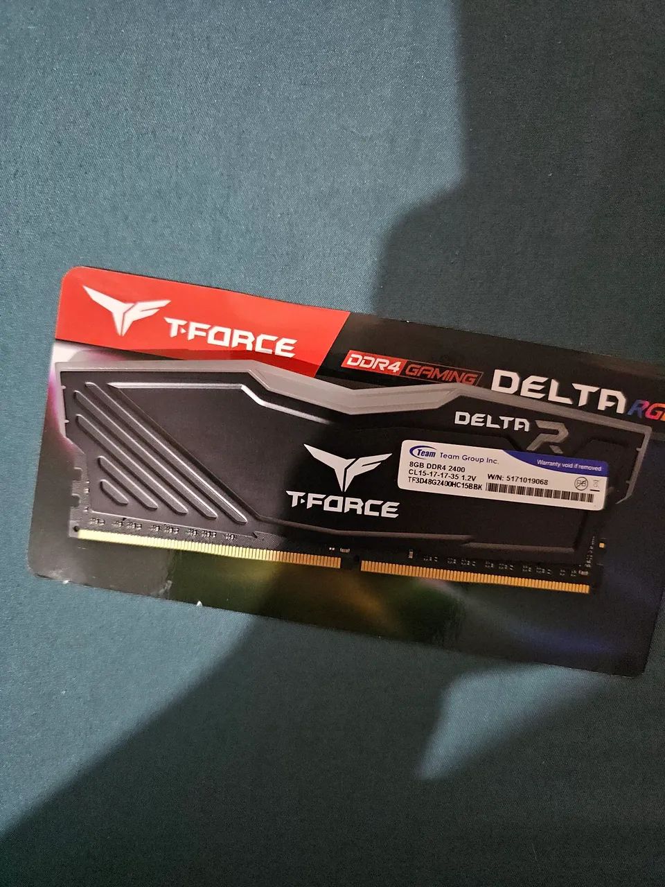 Memória ram 8GB DDR4 2400 T-FORCE DELTA RGB
