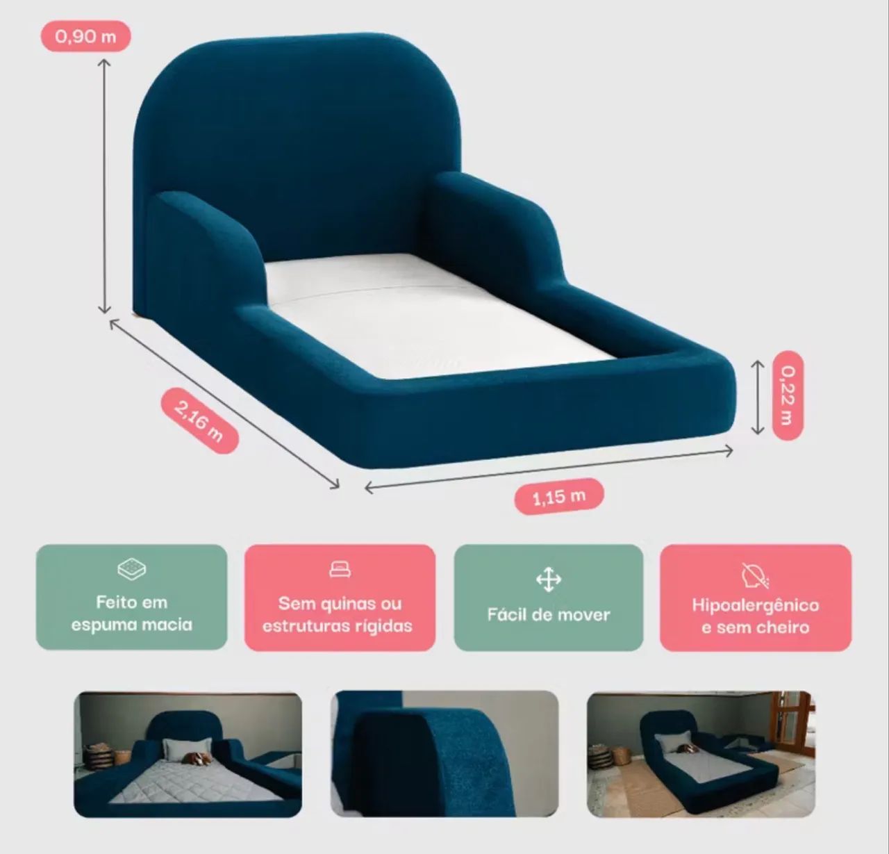 Cama Montessoriana - Rosa - Foto 3