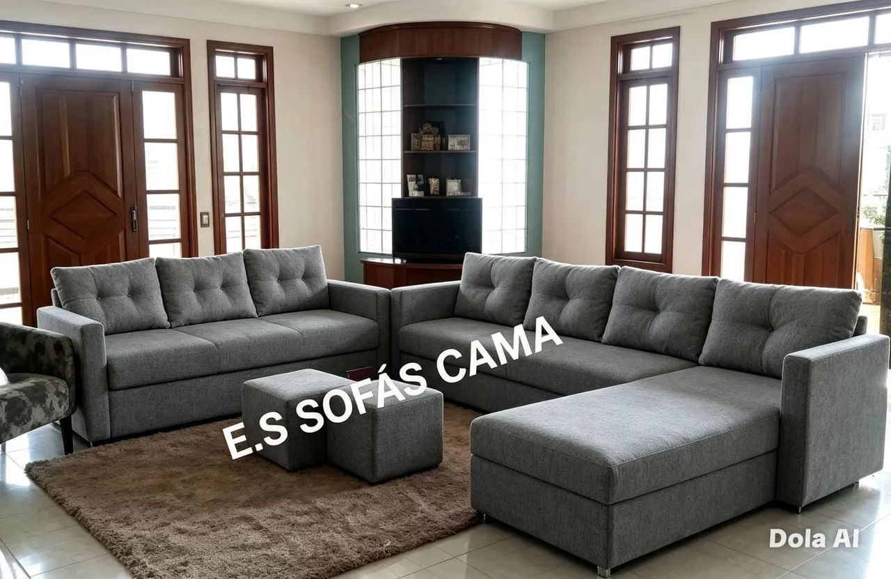 CONJUNTO SOFA CAMA+SOFA 4 LUG CHAISE FIXA  - Foto 4