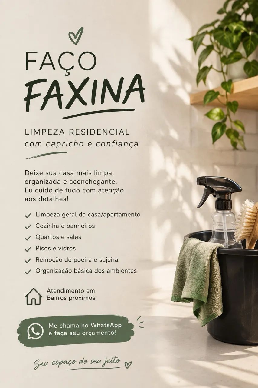 Faço faxina 