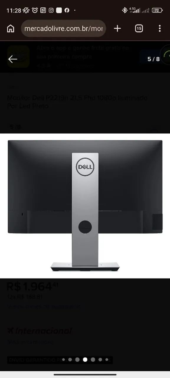 monitor dell p2219h - Foto 4