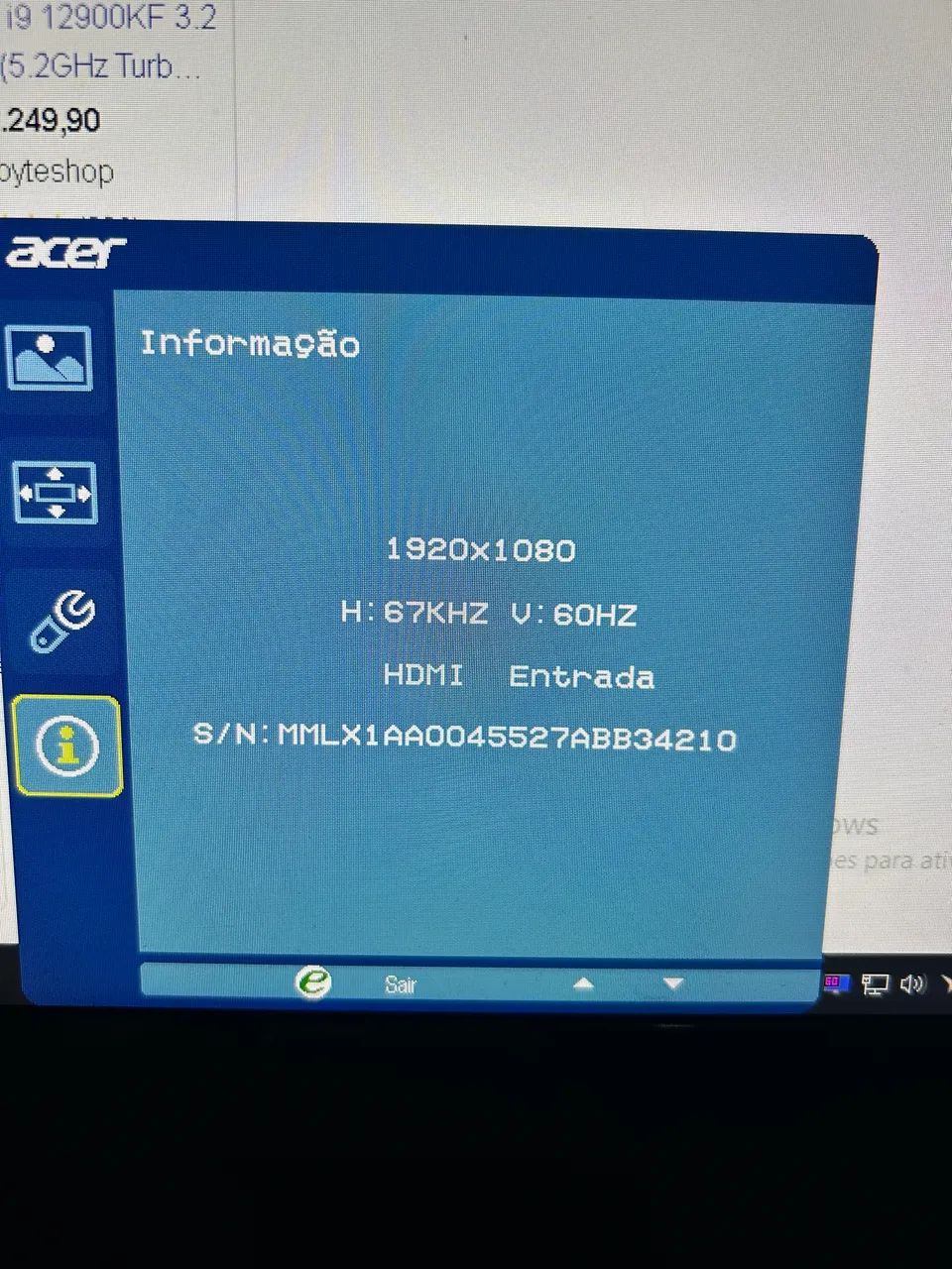 Monitor Acer 23.6 Polegadas - Foto 2