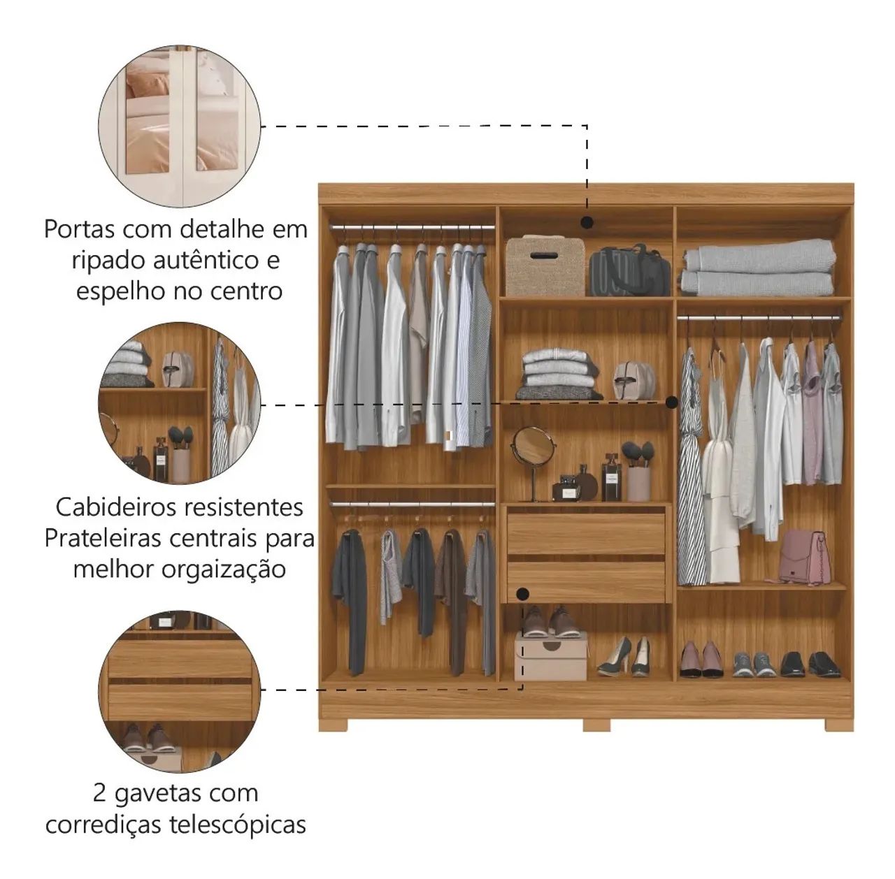 GUARDA ROUPA MDP - Foto 2