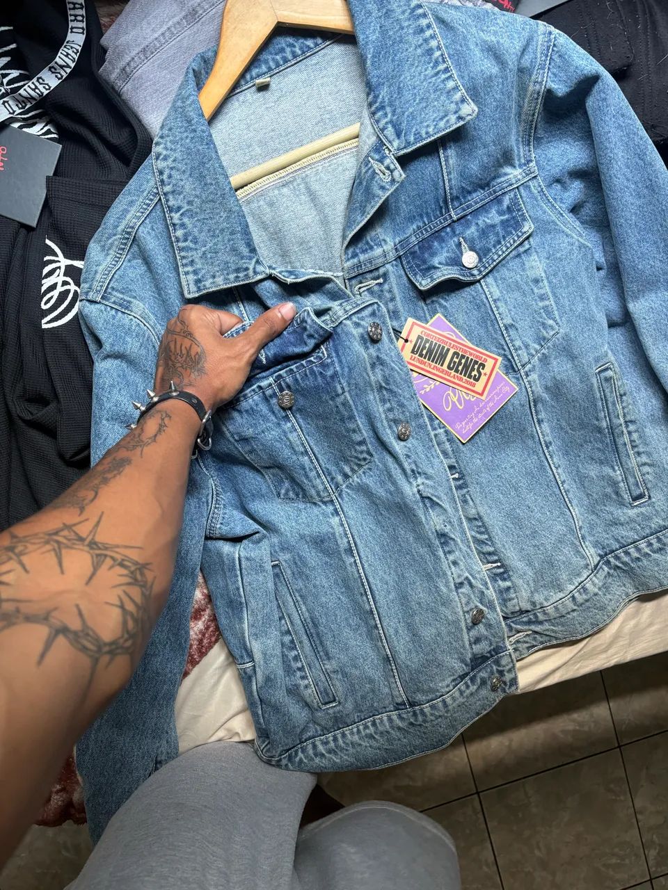 jaqueta denim genes corteiz 2018 - Foto 4