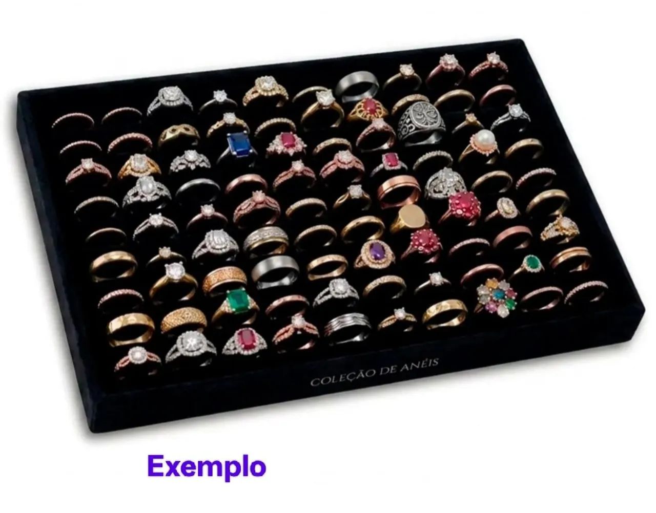 Bandeja Expositor para Anéis - 100 Espaços - Foto 4