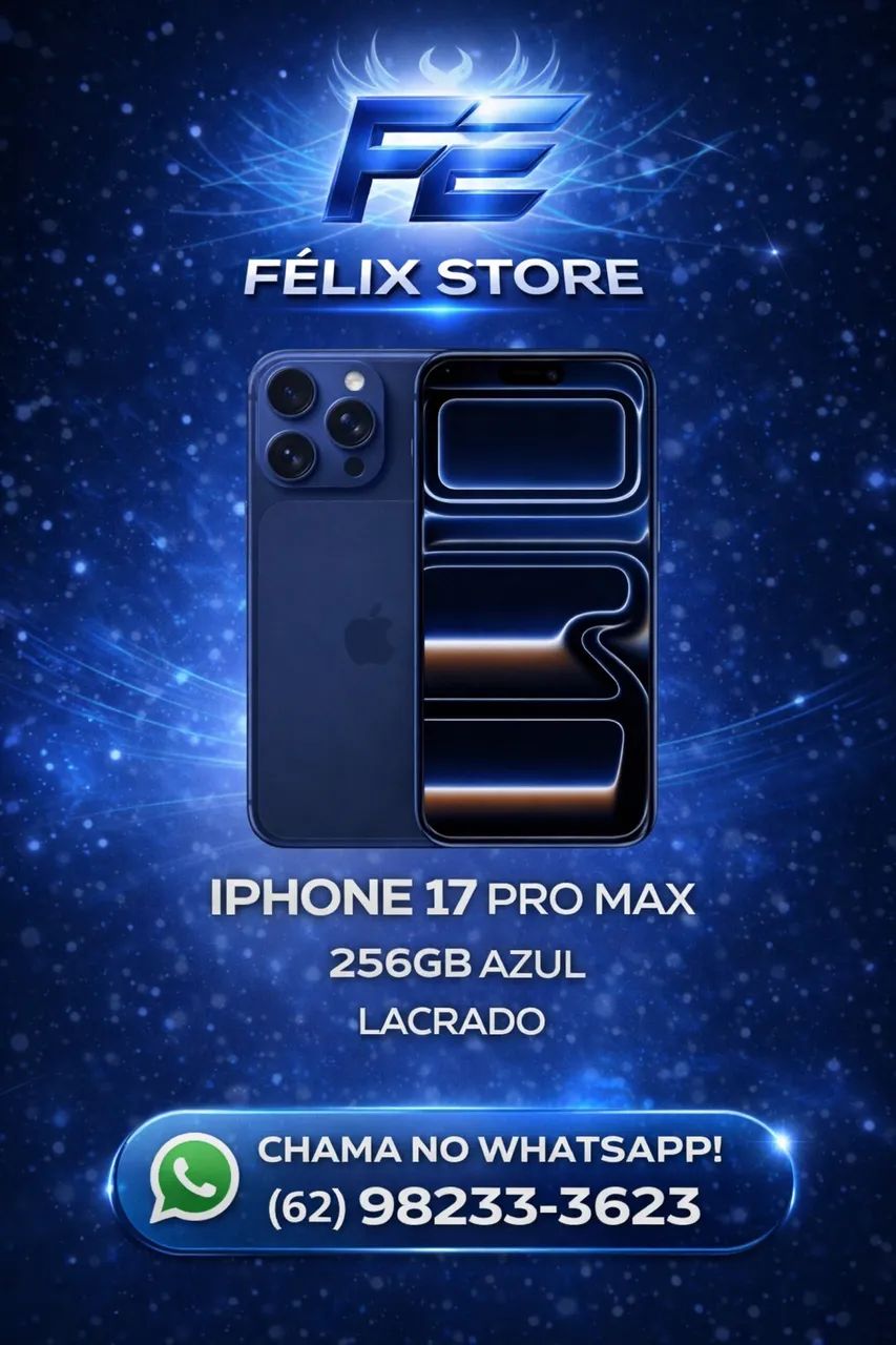 IPHONE 17 PRO MAX 256GB LACRADO AZUL 
