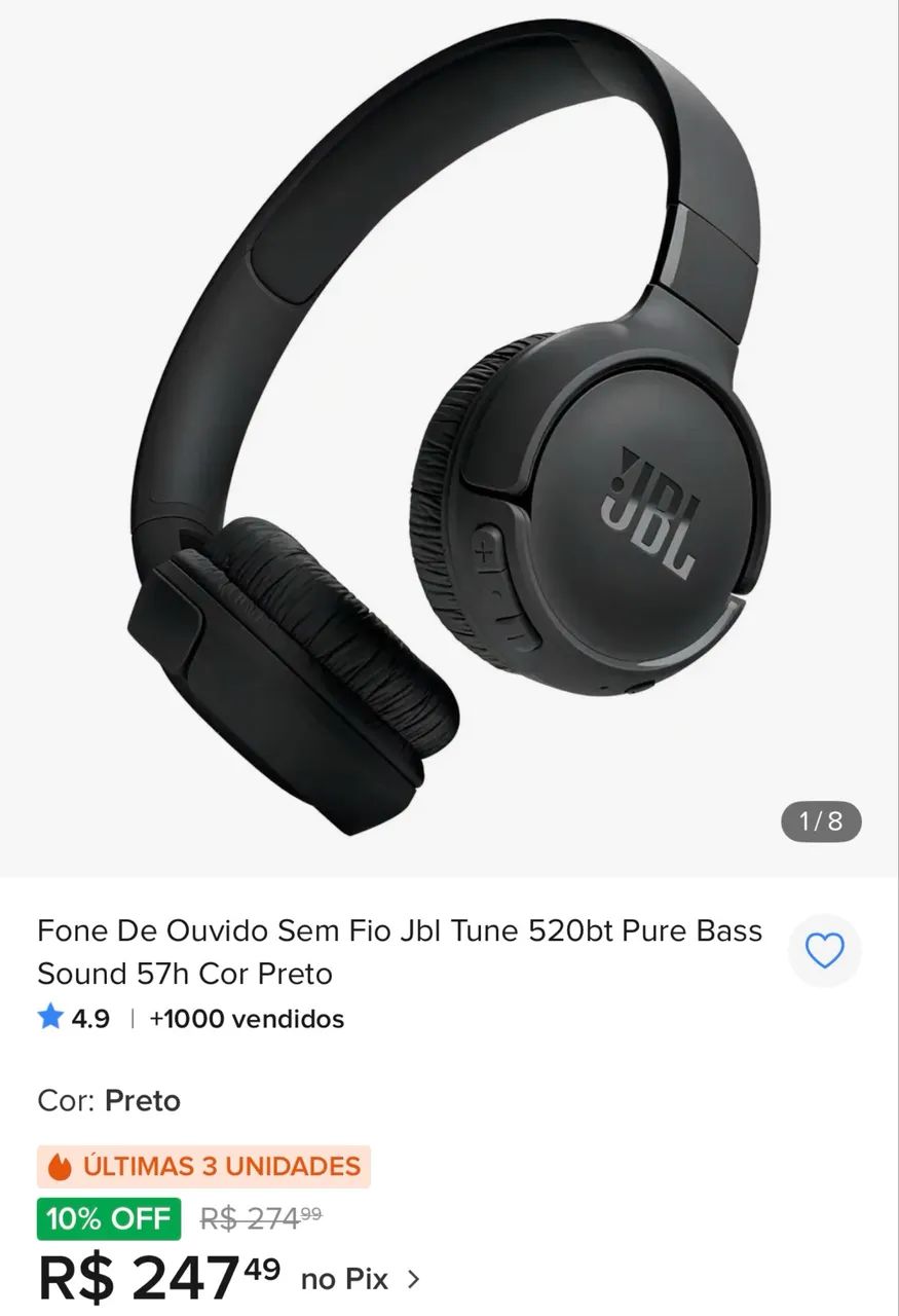 Fone JBL Original - Sem Uso - Foto 5