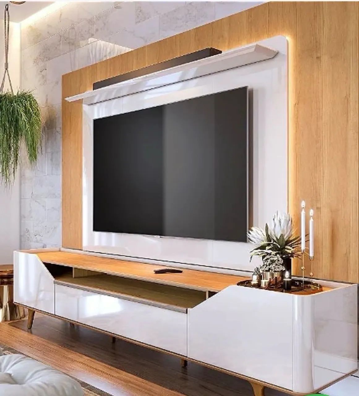 Rack com painel em estado de novo