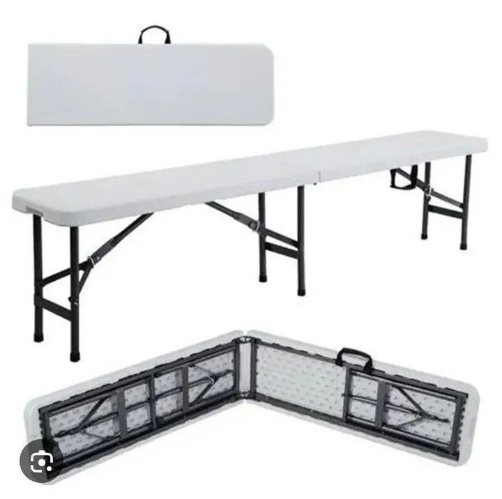 Conjunto de mesa e banco dobrável que vira maleta 65704320458115123