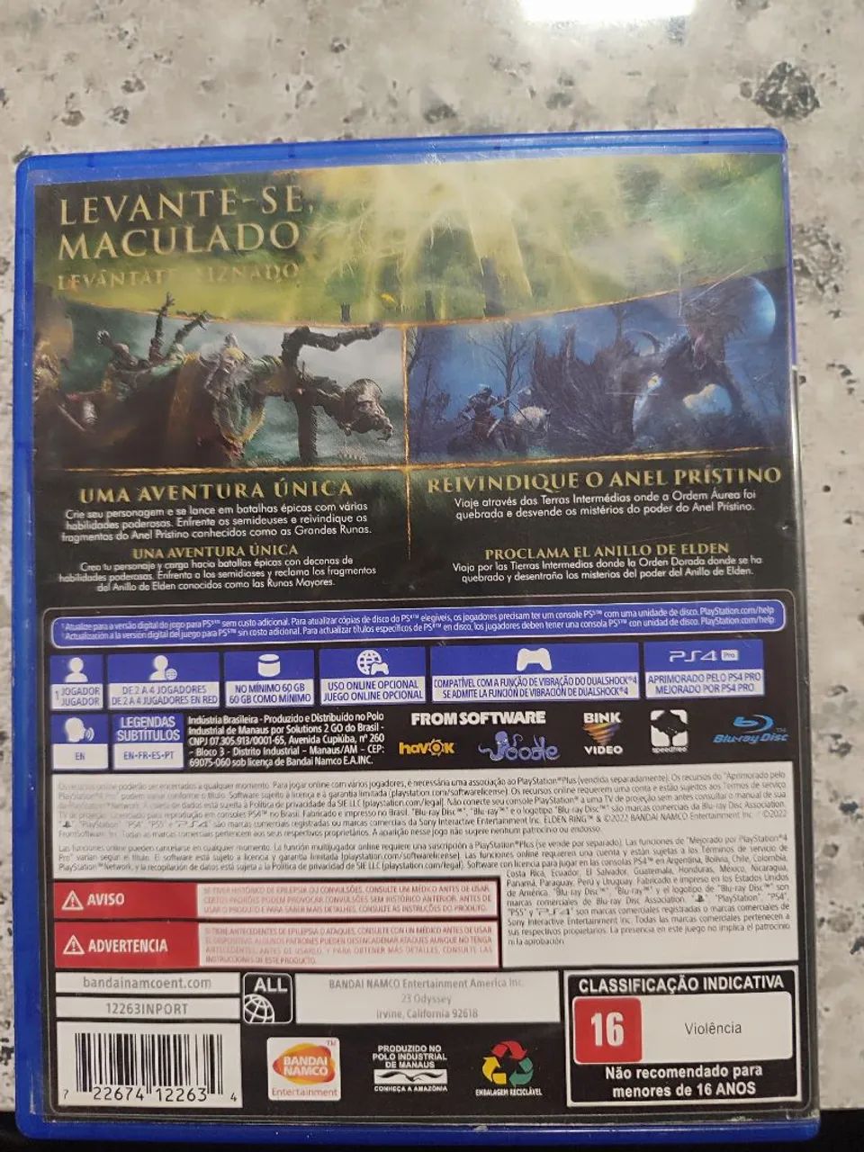 Mídia Física do PS4 USADA de Elden Ring ( Jogo Base ) - Foto 3