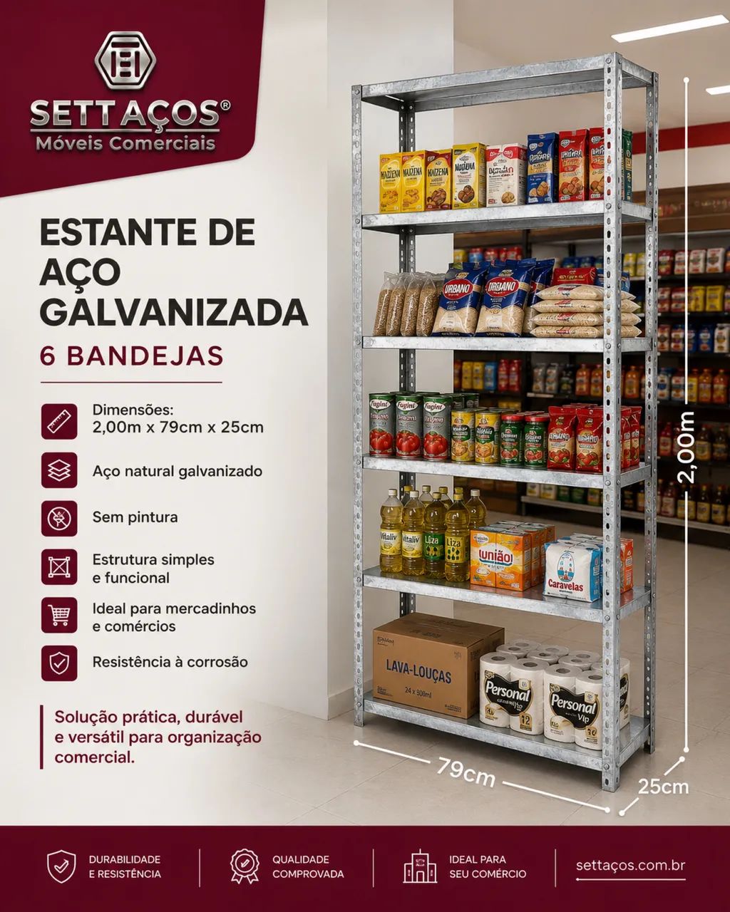 PRATELEIRAS PARA MERCADINHO NOVAS
