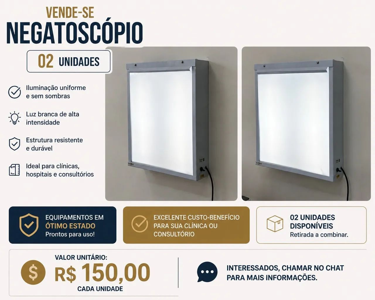 VENDE-SE NEGATOSCÓPIO