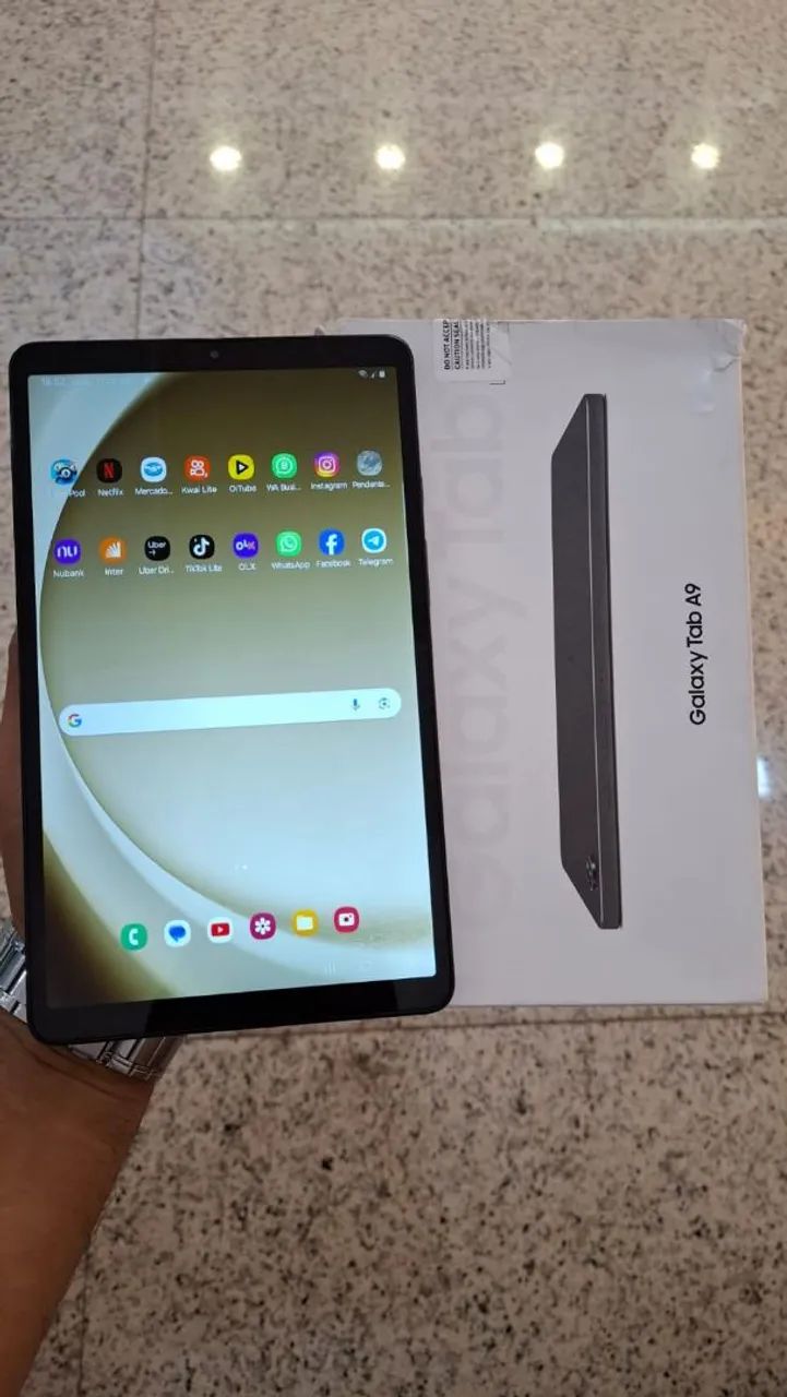 Tablet Tab A9 Samsung 64Gbs 8.7 polegadas pega Chip Faz Ligacao Na Caixa