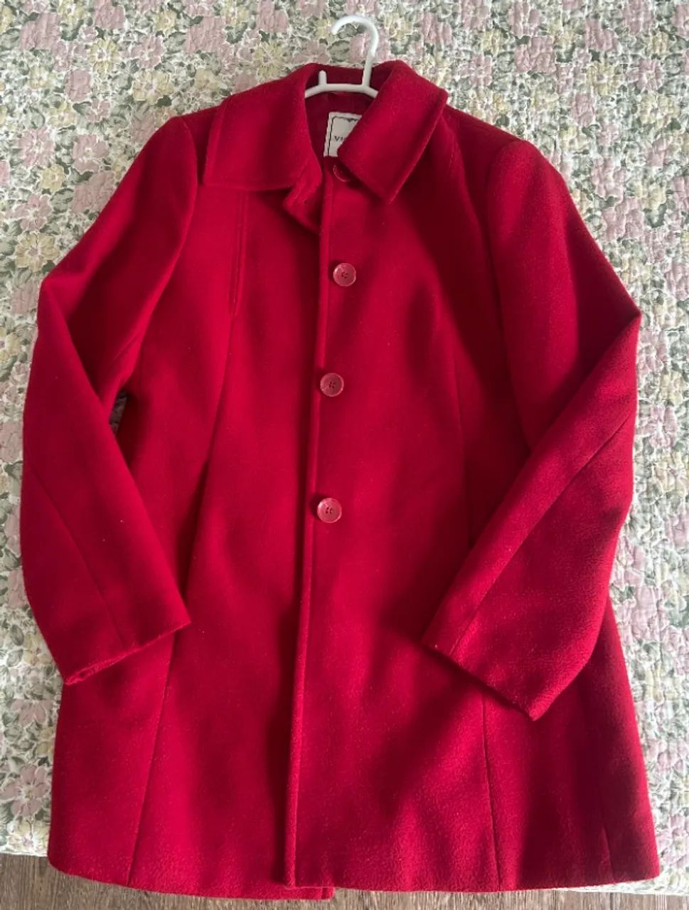 Casaco em lã - Vermelho - Foto 3